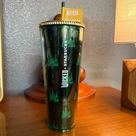 Starbucks Wicked Emerald City Green with Gold Tumbler NEW - Picture 2 of 6